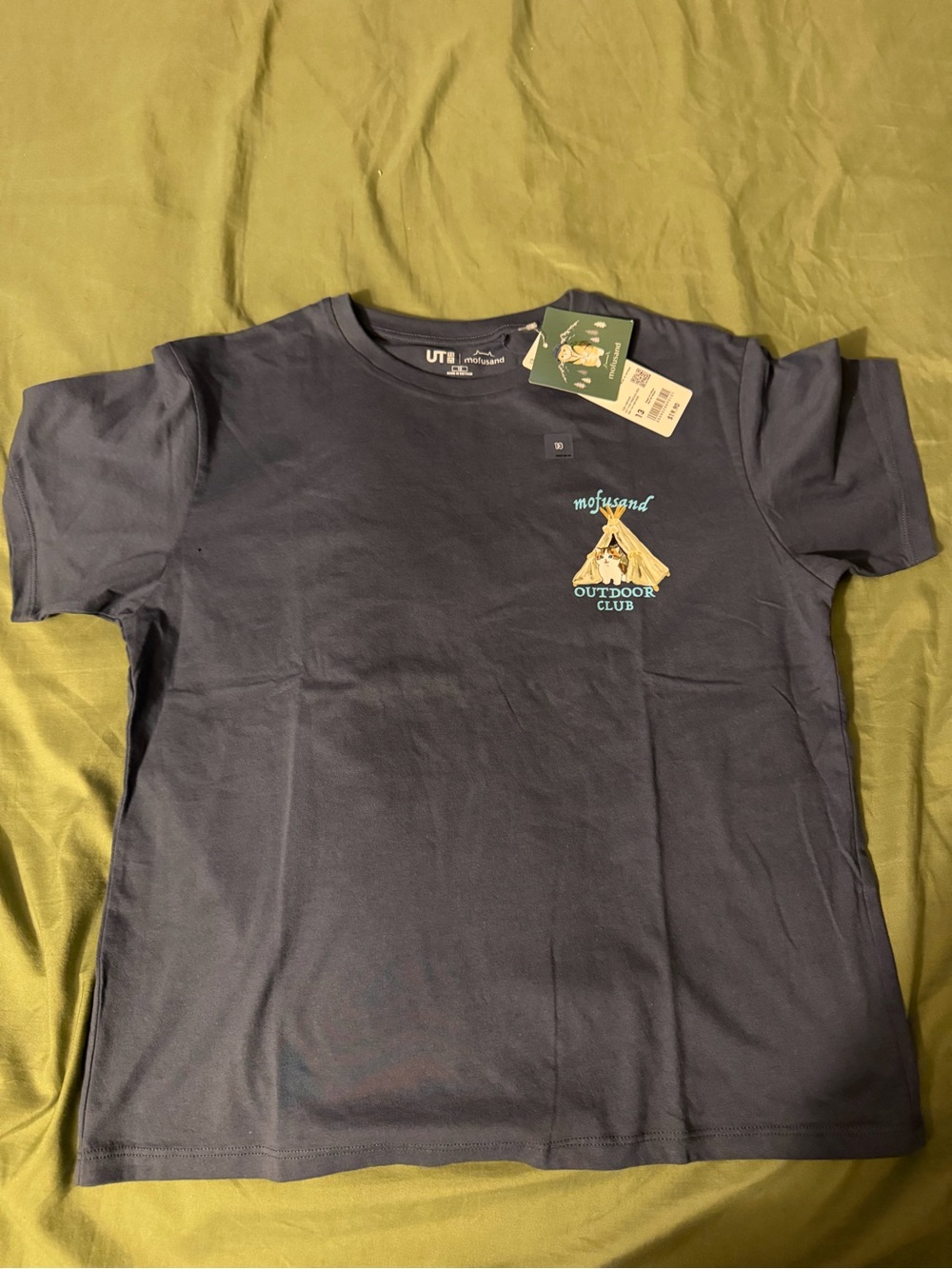 Navy Outdoor Club Graphic Tee - kids Crew Neck Shirt